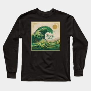 GREEN WAVE Long Sleeve T-Shirt